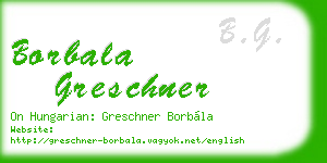 borbala greschner business card